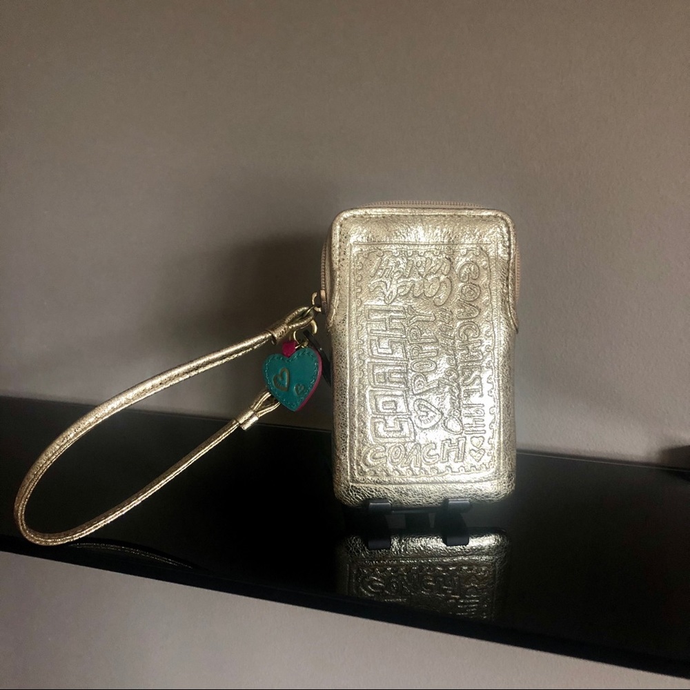 Coach Poppy card holder, wristlet, wallet